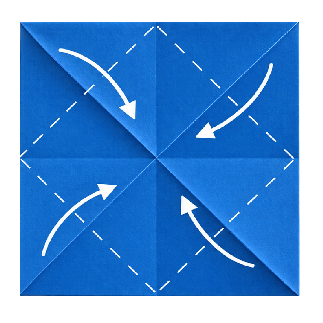 Fortune teller folding step 2